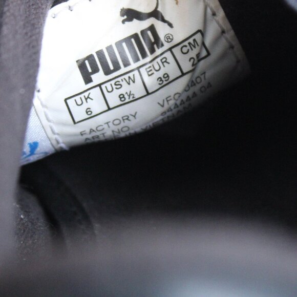 Puma Archive Women's Black Leather Japanese Embroidered Yin Sneakers Size 8.5 - Picture 4 of 8